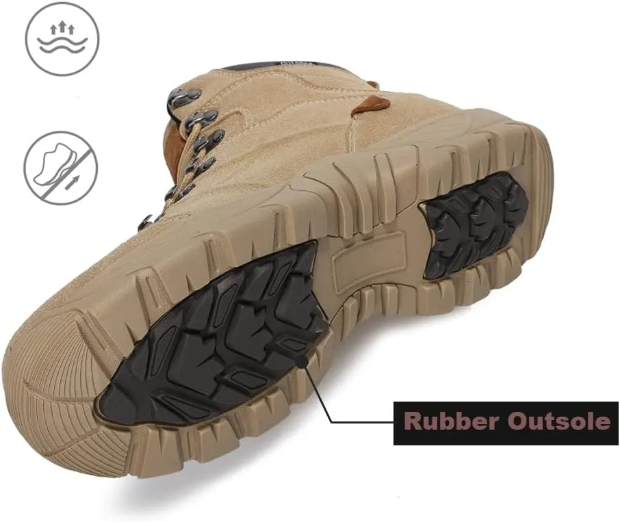 Succttssful Men's Breathable Hiking Trekking Boots for Outdoor - Comfortable Backpacking Boots for Traveler