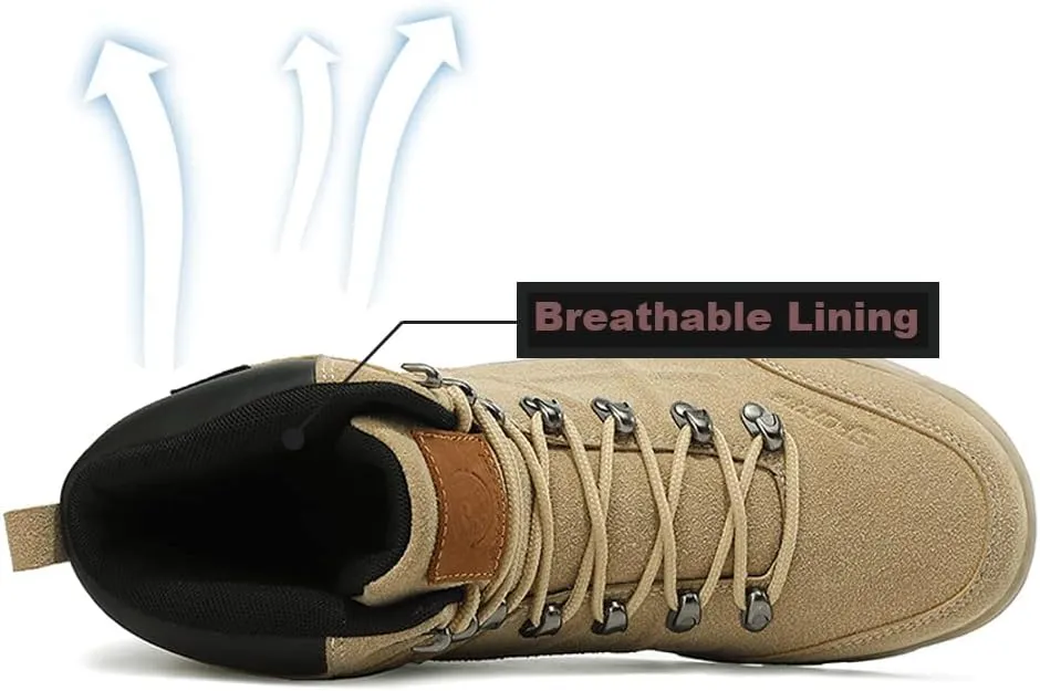 Succttssful Men's Breathable Hiking Trekking Boots for Outdoor - Comfortable Backpacking Boots for Traveler