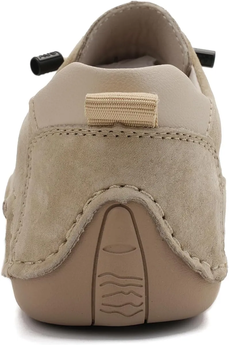 Women's Outdoor Classic Non Slip Drawstring Suede Trail Shoes for Hiking & Walking Casual Low Top Leather Waterproof Chukka Boots Loafers